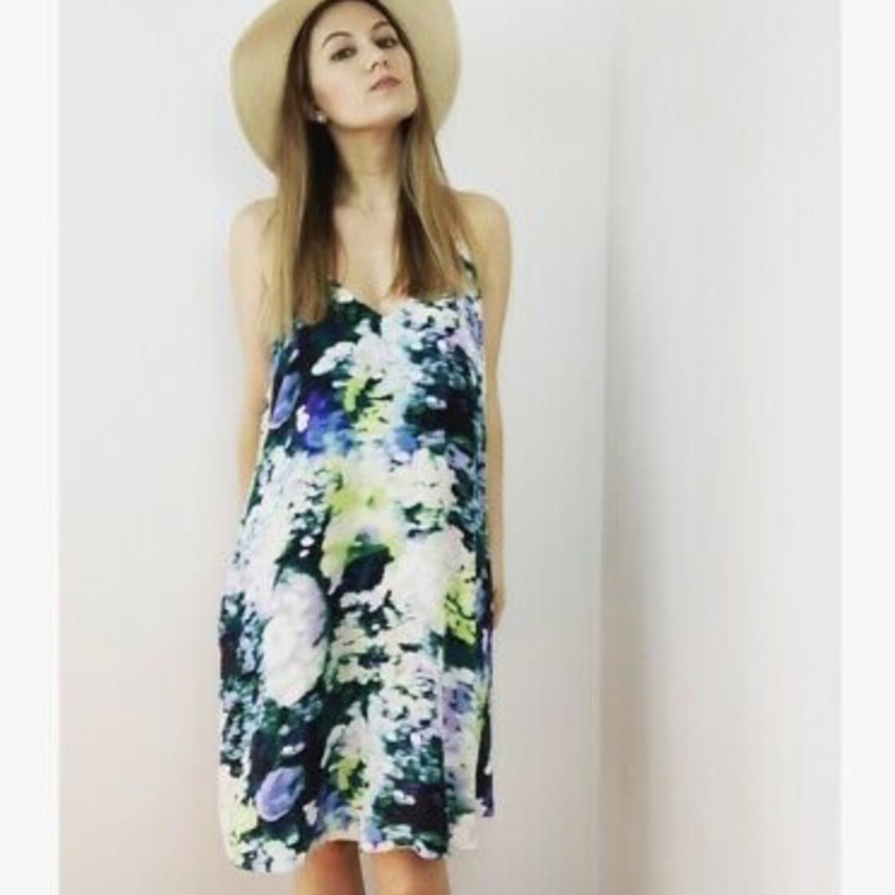 Cynthia Rowley Silk watercolor dress